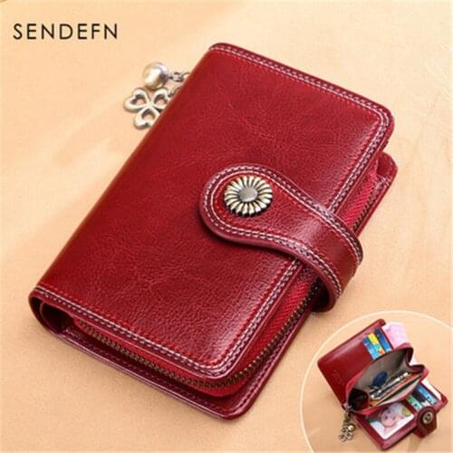2020 New Womens Wallet Short Genuine Leather Korean Student Fashion Wallets Ladies Small Coin Purse Card Holder Portfel Damski