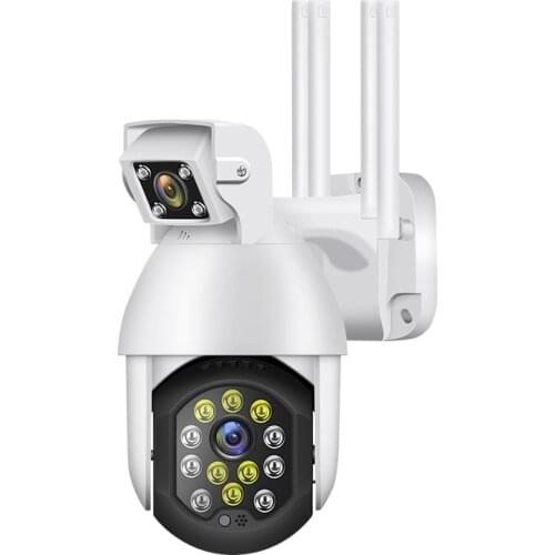 New 3MP Wifi PTZ Camera Outdoor IP Video Surveillance Dual Lens Auto Track 4X Zoom for Smart Home Life Icam365 Remote Monitor