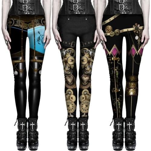 NEW Print Yoga Pants Women Fitness Leggings Punk Style Workout Sports Running Leggings Sexy Push Up Gym Wear Elastic Slim Pants