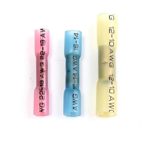 New High Quality 50 pcs / pt. Heat Shrink Compartment Crimp Terminal Red 22-18AWG Blue 16-14AWG Yellow 12-10AWG