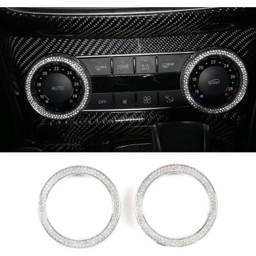 For Mercedes-Benz GLE GLK CLS GL M SLK SL G-Class W166 X204 X166 air conditioning knob decorative ring modification accessories