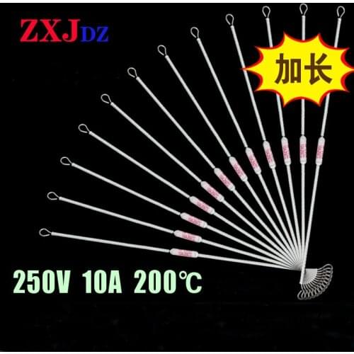 5pcs 250V 10A 200 ° C extended and thickened rice cooker fuse tube fuse rice cooker accessories