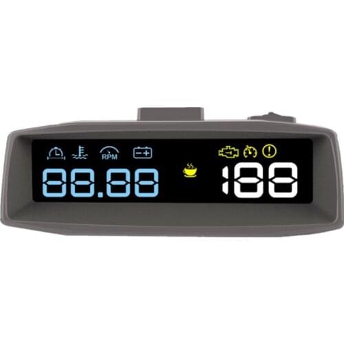 Universal HD Speed Digital Projector OBD System Driving Computer KM/h MPH Overspeed Warning Windshield Projector Alarm Voltmeter