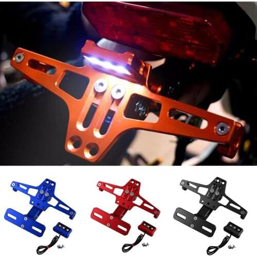 Universal CNC Motorcycle Adjustable License Number Plate Frame Holder Bracket
