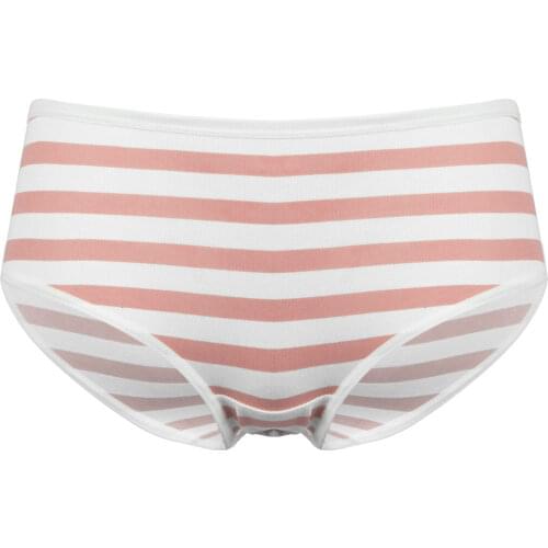 Women Japanese Style Hot Briefs Cute Stripe Lingerie Elastic Waist/Tie-on Waist Cotton Nightwear Bikini Briefs Underwear Panties