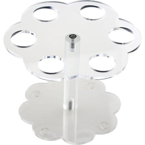 1pcs 6 Holes Acrylic Ice Cream Cone Stand Holder Transparent