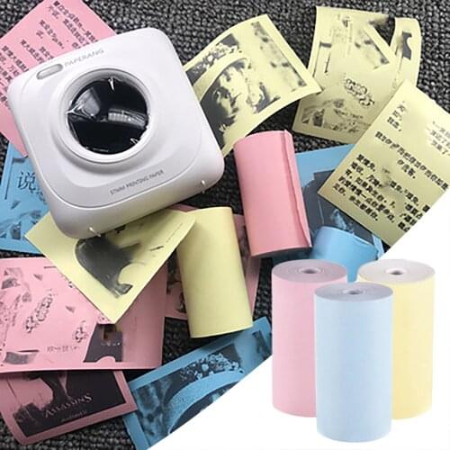 3rolls Mini Portable Thermal Printer Paper Photo Pocket Thermal Printer 57*30mm Color Receipt Photo Paper Бумага Для Принтера