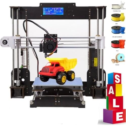 3D Printer A8 Aviation Board /Acrylic Prusa i3 Reprap MK8 Extruder Heatbed 220*220*240MM 3d printer kit UK USA Stock