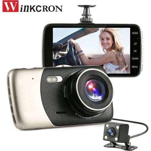 4" Car DVR Dash Camera Dual Lens Video Recorder Parking Car Camera Full HD 1080P WDR Dash Cam Night Vision Auto Black Box