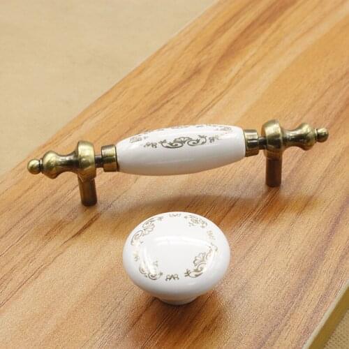76mm American retro rural ceramic kitchen cabinet wine cabinet door handle 3" bronze drawer shoe cabinet cupboard knob pull