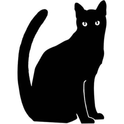 9.2*12.7CM Cat Silhouette Vinyl Decal Personality Funny Animal Window Decoration Car Sticker C4-0476