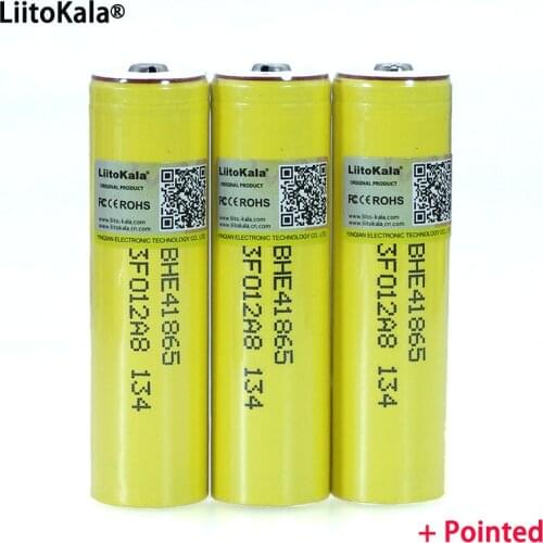 Liitokala оригинальный HE4 2500 mAh литий-ионный аккумулятор 18650 3,7 V Аккумуляторные батареи Макс 20A разрядка + заостренный