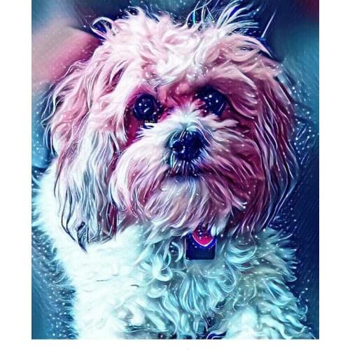 Diamond mosaic painting yorkshire terrier dog rhinestone embroidery animal diamond art draw picture puzzle wall paper home decor