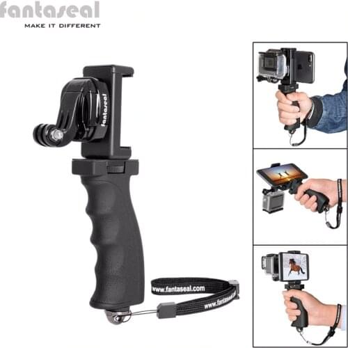 Action Camera Hand Grip Mount Cell Phone Clip for GoPro Hero 8 7 6 5 handle Stabilizer Xiaomi Yi SJCAM Eken virb Holder