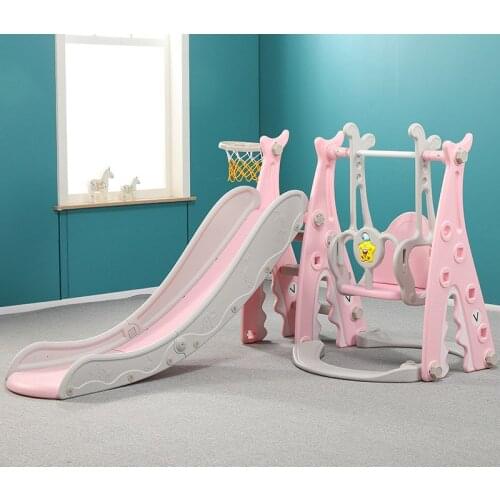 Baby Slide 4 in 1 Children Indoor Home Safety Slide Swing Chair Slide Combination Kindergarten Kids Playground Sports Game Toys