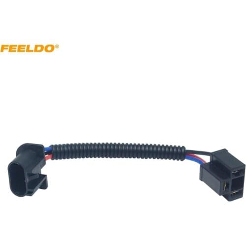 FEELDO 1Pc Car HID LED Bulb Headlight Plug Adapter H4 To H13 Car Light Cord Connector Wire Harness Cable #AM5974