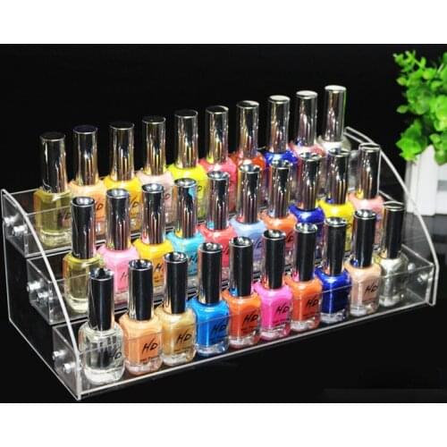 Hot Sale TOP Acrylic Makeup Nail Polish Storage Organizer 3 Layer Rack Display Stand Holder