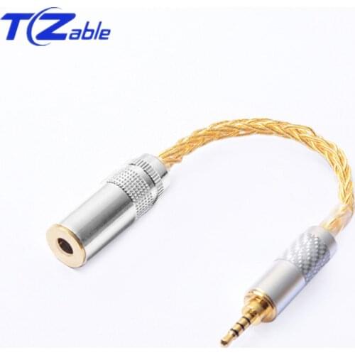 4.4mm Headphone Adapter Cable 8 Core Balanced Headset Cable Jack Stereo 4.4 Female To 2.5mm Male Audio Connector Cord AUX Cables