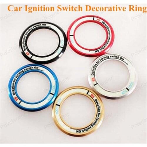 Aluminum Alloy For Highlander Car Ignition Key Rings Switch Decorative Ring Luminous Auto ACC Lock Circles Stickers Cover