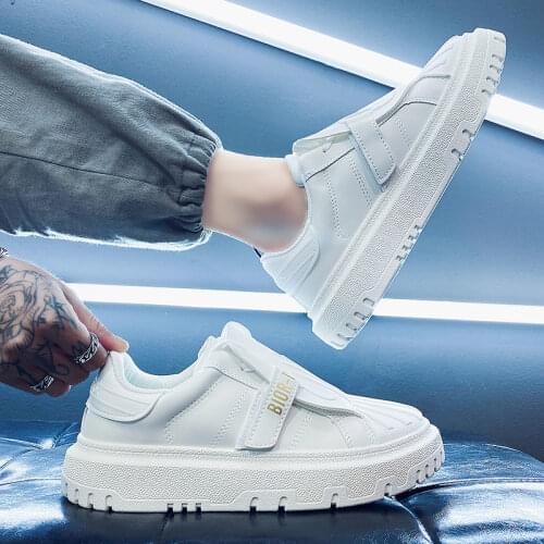 Increased Thick Bottom Fashion Casual Shoes Solid Color Breathable Non-slip Student Board Shoes White Shoes Mens Shoes Sneakers