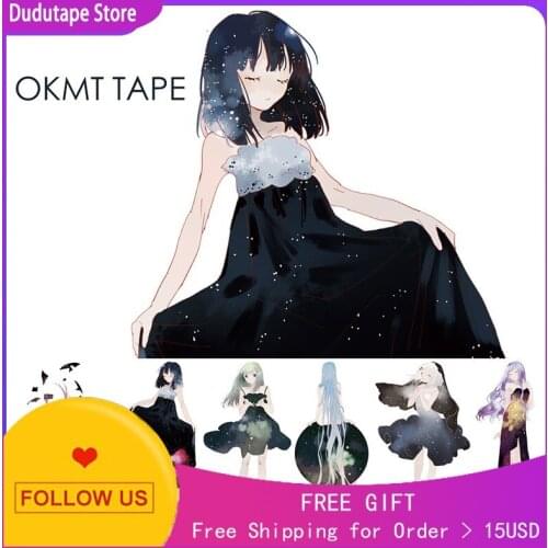 Stickers Characters Washi Tape Starry Sky Women Red Section