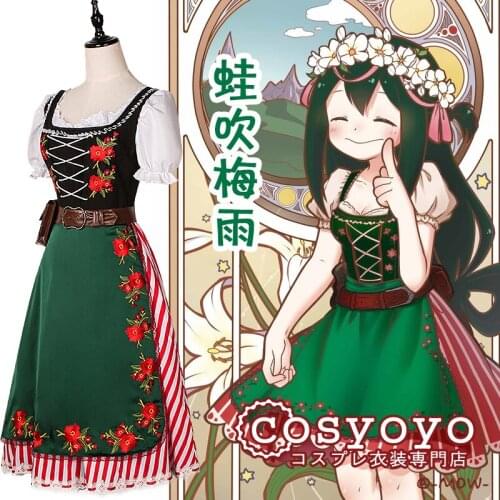 [Customize]2017 Anime Boku no Hero Academia Asui Tsuyu Boku Cosplay Costume Full Set S-L For Christmas FreeShipping Good Quality