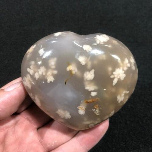 Natural Crystals Quartz Cherry Agate Stones Heart Shape Energy Reiki Room Home Office Aquarium decoration accessories Gemstone