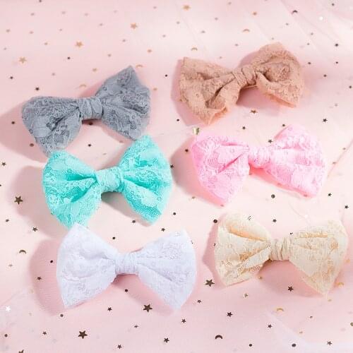 New High-quality Baby Hair Accessories Childrens Cute Lace Bowknot Hair Clips Baby Girl Hairpin Child Hair Bow Ribbon Headdress