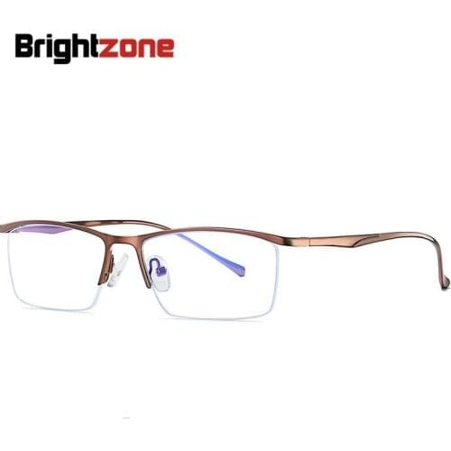 NEW Anti Blue Light Glasses Optical Male Computer Business Eye Glass Metal Half Frame Men Spectacles Designer Square Eyeglasses
