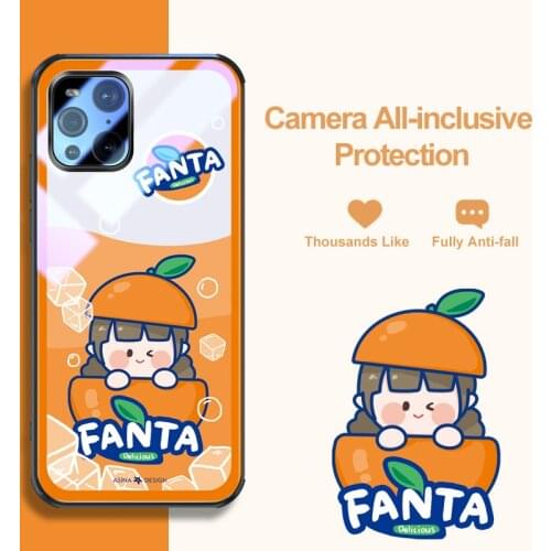 ASINA Transparent Tempered Glass Case For OPPO Find X3 Shockproof Cute Cartoon Couple Cover Bumper For OPPO Find X3 Pro Princess