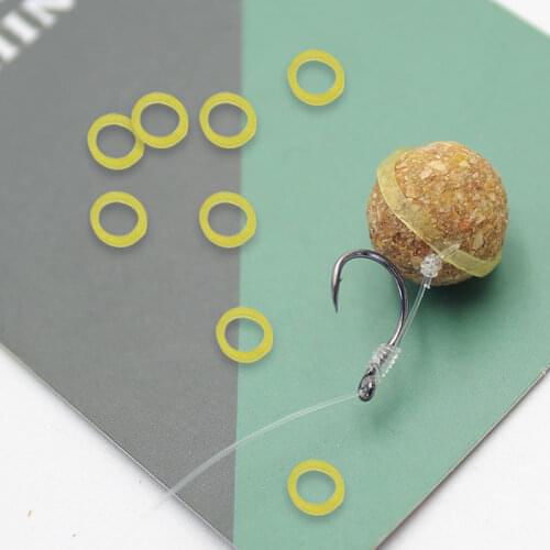 100PCS Plastic Pellet Bait Band Carp Fishing Boilies Stop Holder Rubber Hair Rig Carp Bait Feeder For Carp Fishing Accessories