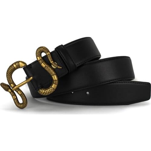 Luxury Vintage Designer GG Belt Snake Buckle Men High Quality Women Genuine Real Leather Dress Strap Double G Belt for Jeans