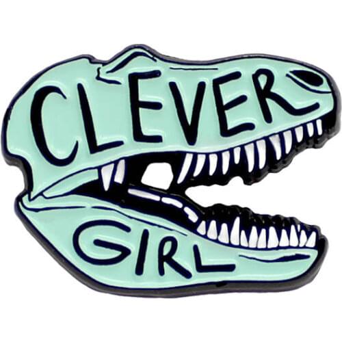 Clever Girl Jurassic Park enamel lapel pin