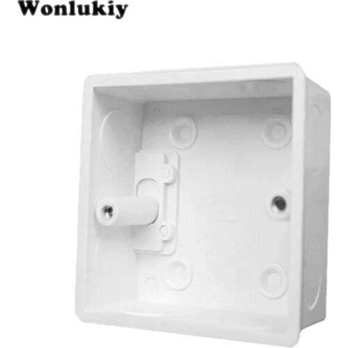 Wonlukiy 1pcs 86 Cassette Wall Plate Box for 86 Type Wall Plate Switch and Socket Stair Step Light Lamp Lighting Mounting Box