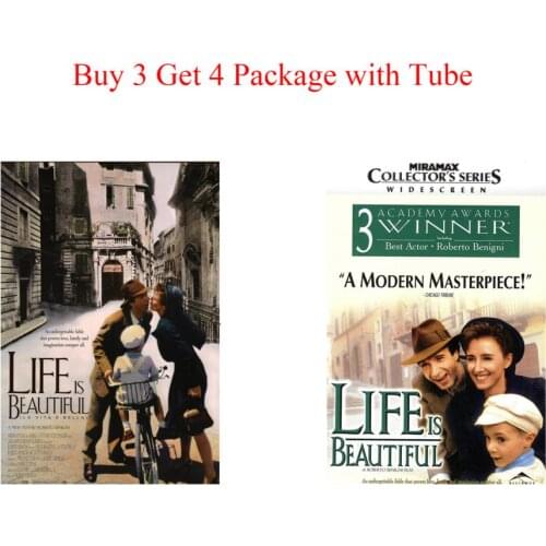 Life is Beautiful Posters Movie Wall Stickers White Coated Paper Prints Clear Image Livingroom Bedroom Home Art Brand