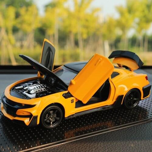 1:32 Alloy Diecast Car Model Chevrolet Camaro Pull Back Sound Light Kids Toy Car Collection for Childrens Gifts
