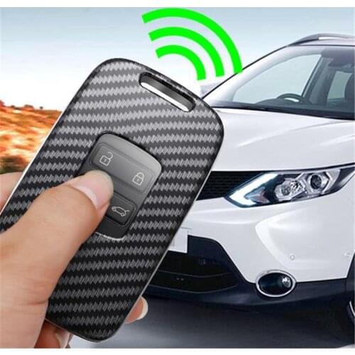 1pcs Car Key Cover For Renault Talisman Key Cover Carbon Fiber Key Imitation Hard Case Chain