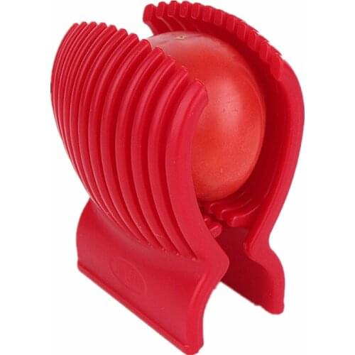 1PC Multipurpose Handheld Tomato Slicer Lemon Cutter Onion Holder Food Tongs Easy Slicing Guide Fruit Vegetable Tools OK 0504