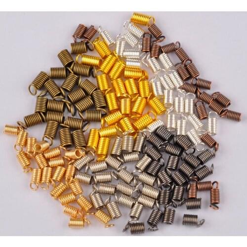 1000piece String Rope Cord Ends Clips Fastener Connectors Crimp End Caps for Leather Cord DIY Jewelry Making Findings