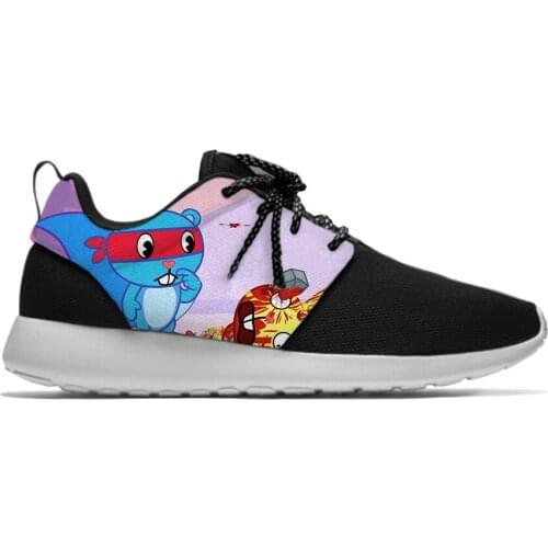 2019 Hot Happy Tree Friends Anime Print Kids Boys Girls Unisex Breathable Sneakers Lightweight Vogue Mesh Shoes
