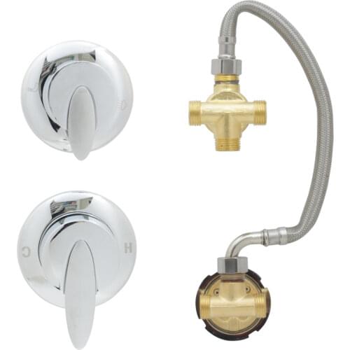 3 Ways Water Outlet Screw Thread Mixing Valve Brass Bathroom Shower Mixer Faucet Tap Cabin Panel Steam Room Screen Intubation