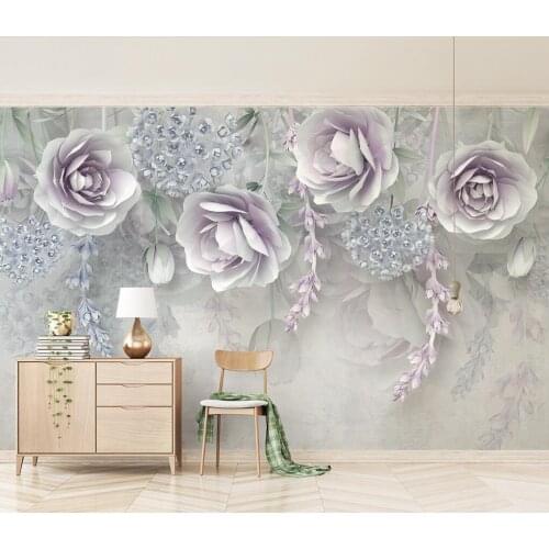 Beibehang custom papel de parede 3d Lilac flowers wallpapers Living Room Sofa TV Background photo 3D mural Wallpaper home decor