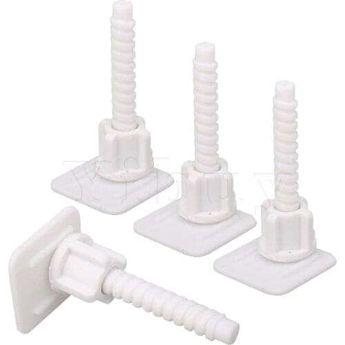 4x Square Plastic Toilet Seat Bottom Hinge Bolts Nuts Screw Kit 3.8cm