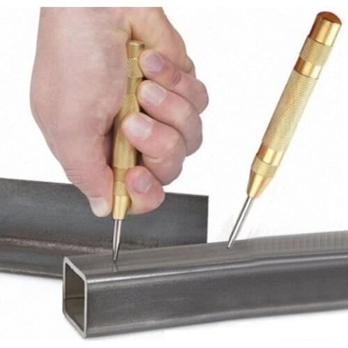 5 Inch Automatic Center Pin Punch Spring Loaded Marking Starting Holes Tool Wood Press Dent Marker Woodwork Tool Drill Bit