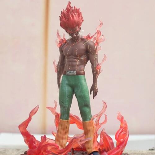 Anime Naruto Shippuden Action Figure PVC GK Might Guy Konoha no Kedakaki Aoi Moju Collectible Model Toys 30cm