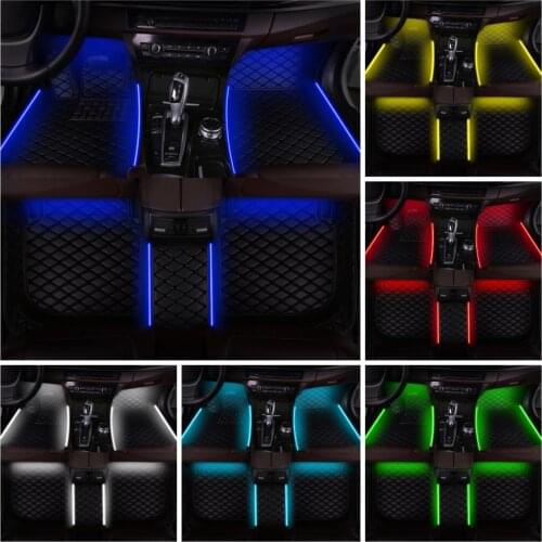 Car Foot Pads For BMW All Models For F04 730Li F02 F01 F04 G11 G13 F30 F31 F34 F32 F33 F36 Custom Luminous Lamp Car Floor Mat