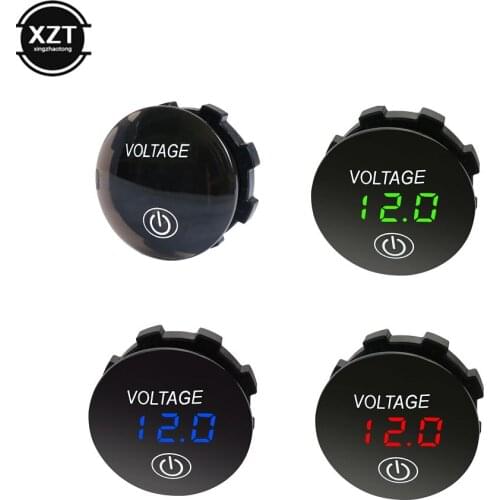 DC 5V-48V LED Panel Digital Voltage Meter Car Motorcycle Battery Capacity Display Voltmeter with Touch ON/OFF Switch