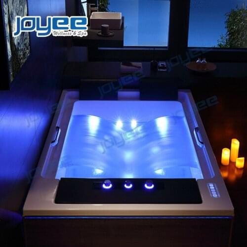JOYEE Factory Spa Supplier Double Size Indoor Coner Whirlpool Massage Bathtub with Jacuzzi Function