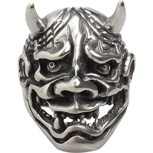 FDLK Plague Devil Skull Rings Mens Demon Carbide Ring Punk Rock Biker Jewelry Size 7-14