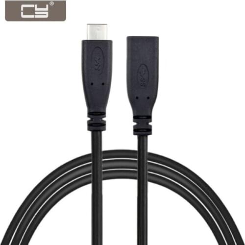 CY 2M 1M 0.6M 0.2M USB-C USB 3.1 Type C Male to Female Extension Data Cable for Mobile Phone & Mac book & Tablet Black